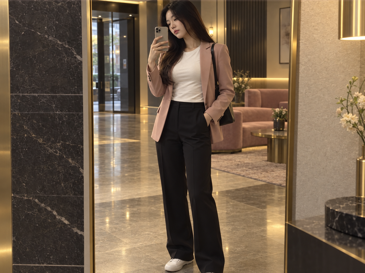 부천 방문 홈케어 일정을 준비하는 젊은 성인 한국 여성 관리사